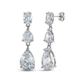 thumbnail image 1 of Charmsy Cubic Zirconia Silver Drop Earrings for Women | Handmade CZ Earrings for Women, 1 of 6