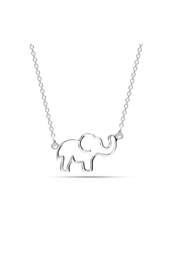 Elephant style Chain Pendant Necklace for Women 18 Inches
