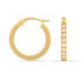 thumbnail image 1 of Charmsy Gold Plated Multi CZ Click Top Small Huggie Hoop Earrings for Women 16 MM, 1 of 5