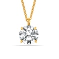 thumbnail image 1 of Charmsy Gold-Plated White Round CZ Pendant Chain Necklace for Women 18 Inches, 1 of 6