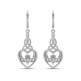 thumbnail image 1 of Charmsy Heart Earrings for Women | Rhodium-Plated Celtic Knot Dangle Earrings, 1 of 6