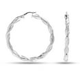 thumbnail image 1 of Charmsy Jewel Large Twisted Round Light-Weight Click-Top Hoop Earrings for Women 55MM, 1 of 6