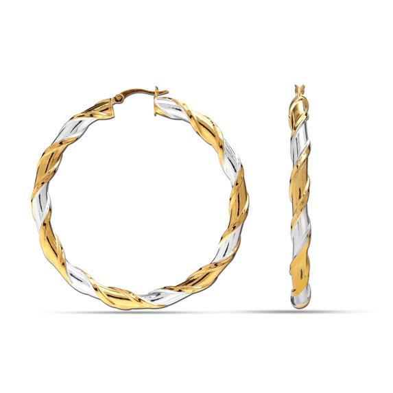 Charmsy Large Hoop Earrings Light Weight Italian Design Click Top Earrings Hoops Jewelry for Women 55MM