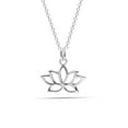 thumbnail image 1 of Charmsy Lotus style Chain Pendant Necklace for Women 18 Inches, 1 of 5