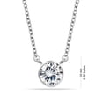 thumbnail image 1 of Charmsy White Round CZ Pendant Chain Necklace for Women 18 Inches, 1 of 5