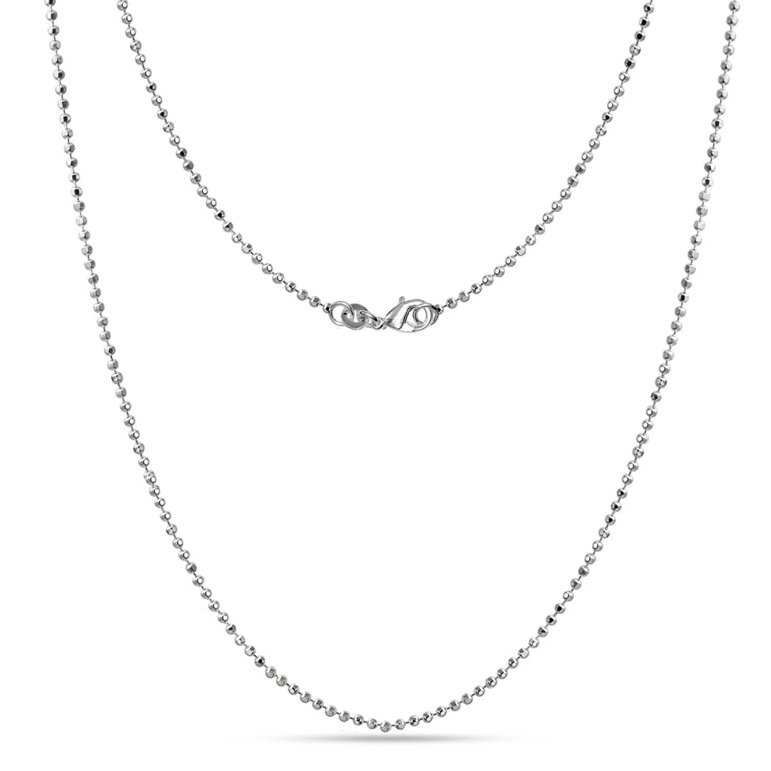 Charmsy Women’s Ball Bead Chain Necklace – Italian Ball Chain Design ...