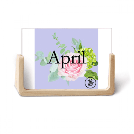 Charng Rose April Design Pattern Photo Wooden Photo Frame Tabletop Display