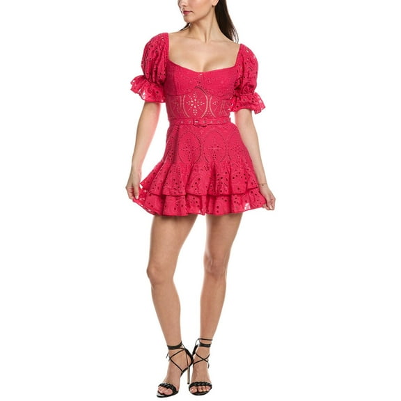 Charo Ruiz Ibiza womens Jean Mini Dress, l, Pink