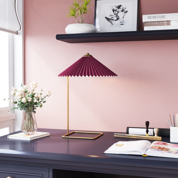 Charo Table Lamp Red & Gold Table Lamp, Modern Style, Assembly required, Steel, Lighting Table Lamps