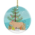 thumbnail image 1 of Charolais Cow Christmas Ceramic Ornament, 1 of 3