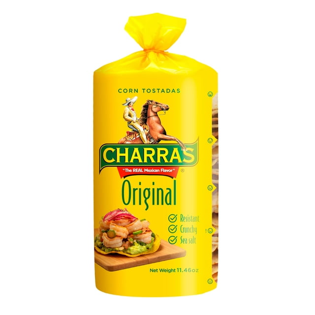 Charras Original Corn Tostadas Amarilla, Gluten-Free Yellow, 11.46oz
