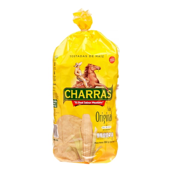 Charras Tostadas, Yellow Regular, 12.3 Oz