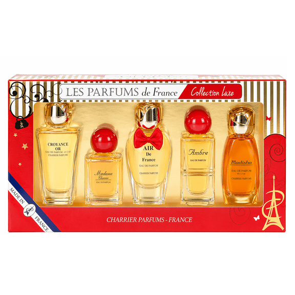Charrier Parfums Collection Luxe 5 Miniature Perfume Gift Set, 1.68 fl oz, Made in France