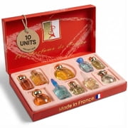 Charrier Parfums Les Parfums de France   10 Perfume Gift Set, 1.99 fl oz, Made in France
