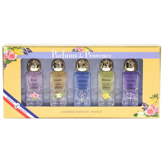 Charrier Parfums Parfums de Provence 5 Miniature Perfume Gift Set, 1.83 fl oz, from France