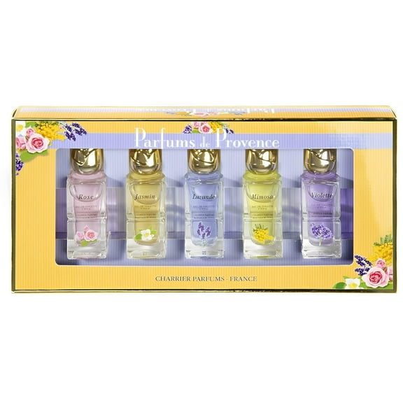 Charrier Parfums Parfums de Provence 5 Miniature Perfume Gift Set, 1.83 fl oz, from France