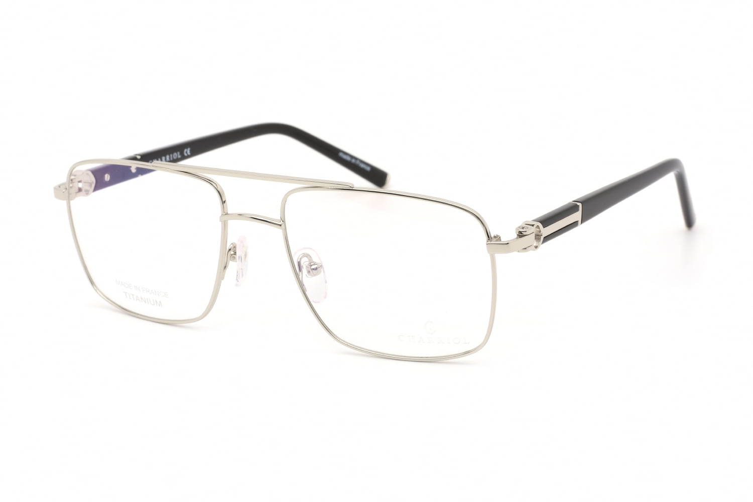 Charriol Men's Full Rim Titanium Eyeglasses PC75075 C02, Silver