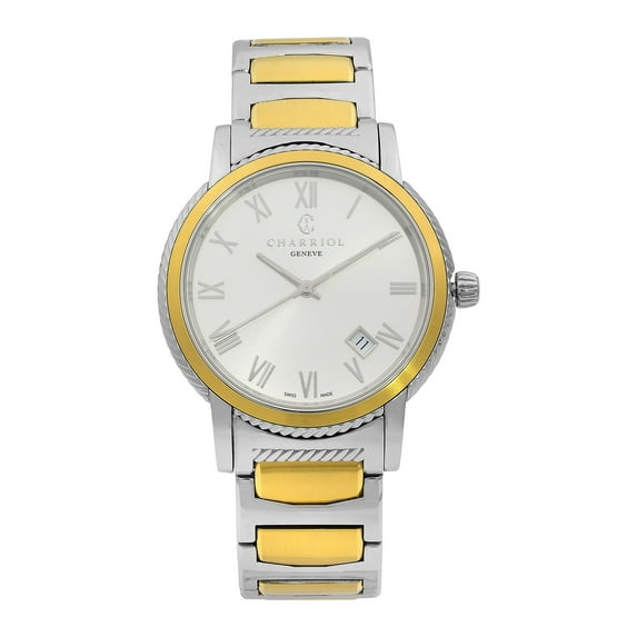 Pre-Owned Charriol Parisii Two Tone Steel Silver Dial Quartz Unisex Watch P40SY2.931.001