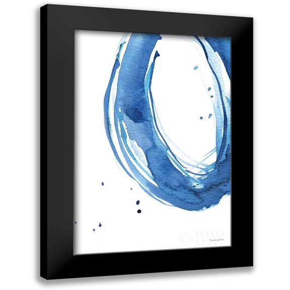 Charro, Mercedes Lopez 11x14 Black Modern Framed Museum Art Print Titled - Bold Blue II
