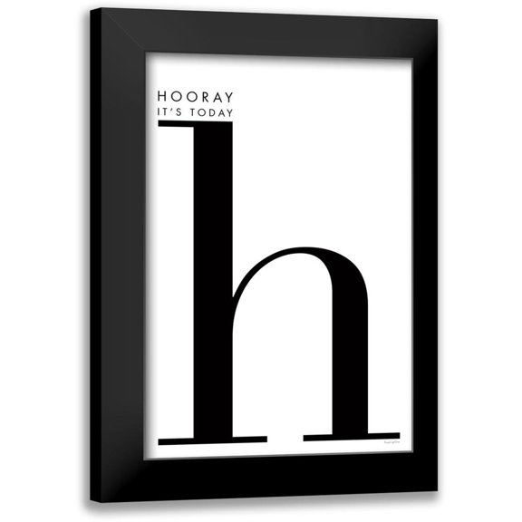 Charro, Mercedes Lopez 11x14 Black Modern Framed Museum Art Print Titled - Hooray for H on White