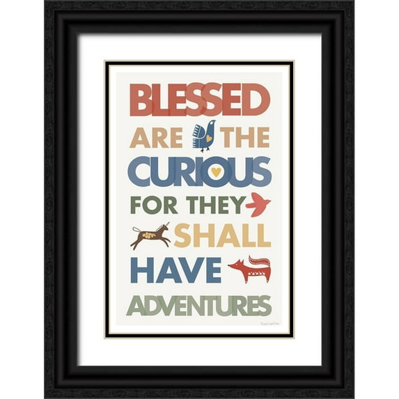 Charro, Mercedes Lopez 11x14 Black Ornate Wood Framed with Double Matting Museum Art Print Titled - Blessed are the Curious