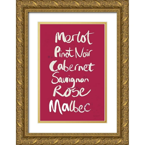 Charro, Mercedes Lopez 11x14 Gold Ornate Wood Framed with Double Matting Museum Art Print Titled - Pop the Cork Wine Words I