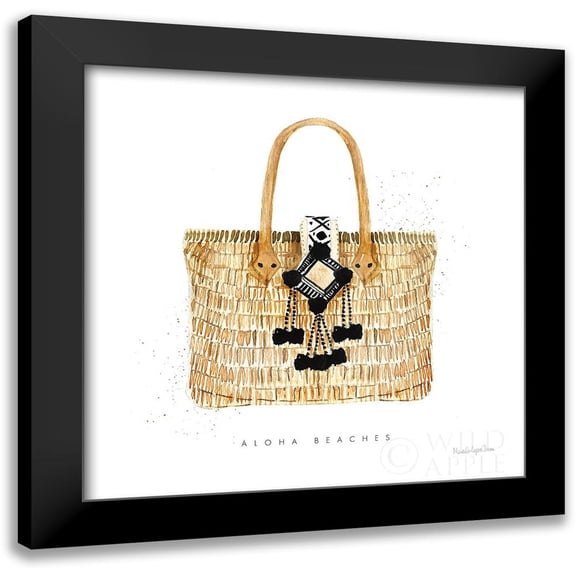 Charro, Mercedes Lopez 12x12 Black Modern Framed Museum Art Print Titled - Beach Glam IV