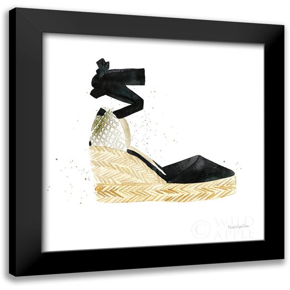 Charro, Mercedes Lopez 12x12 Black Modern Framed Museum Art Print Titled - Beach Glam VI