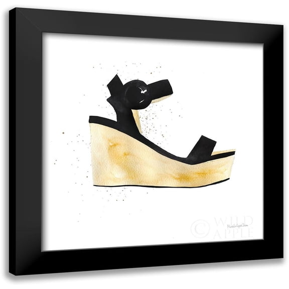 Charro, Mercedes Lopez 12x12 Black Modern Framed Museum Art Print Titled - Beach Glam VII No Words
