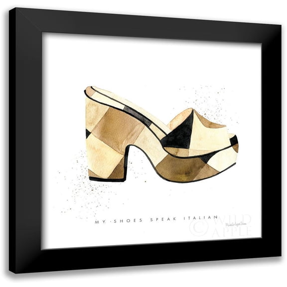 Charro, Mercedes Lopez 12x12 Black Modern Framed Museum Art Print Titled - Beach Glam V No Words