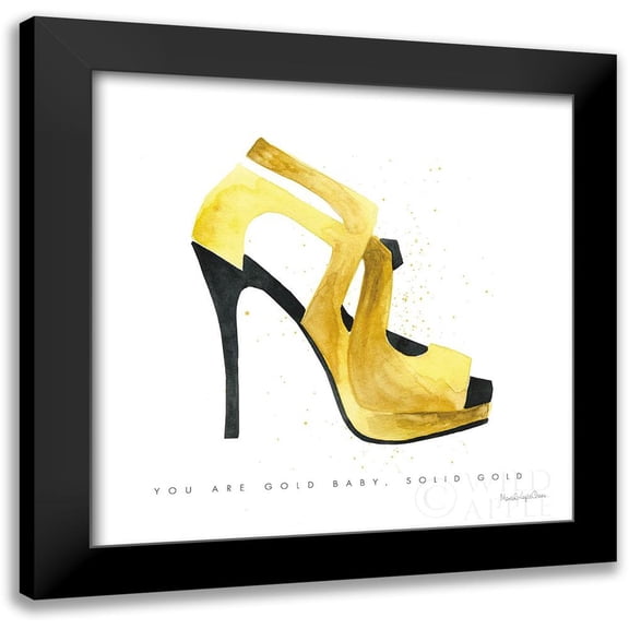 Charro, Mercedes Lopez 12x12 Black Modern Framed Museum Art Print Titled - Glitz and Glam VII