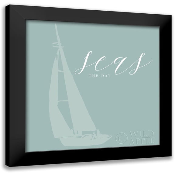 Charro, Mercedes Lopez 12x12 Black Modern Framed Museum Art Print Titled - Seas the Day