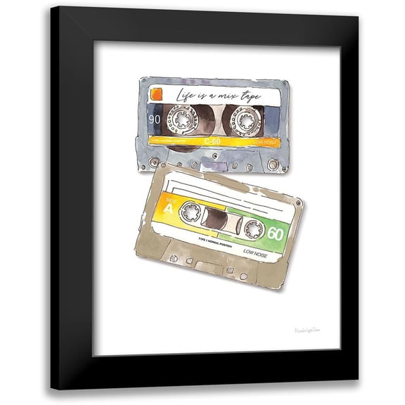 Charro, Mercedes Lopez 12x14 Black Modern Framed Museum Art Print Titled - Mixtape Love Neutral No Words