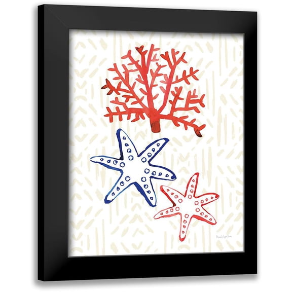 Charro, Mercedes Lopez 12x14 Black Modern Framed Museum Art Print Titled - Salty Waves II