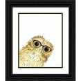 thumbnail image 1 of Charro, Mercedes Lopez 12x14 Black Ornate Wood Framed with Double Matting Museum Art Print Titled - Owl in Glasses, 1 of 4
