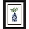 thumbnail image 1 of Charro, Mercedes Lopez 13x18 Black Ornate Wood Framed with Double Matting Museum Art Print Titled - Cobalt Geometric Vases III, 1 of 4