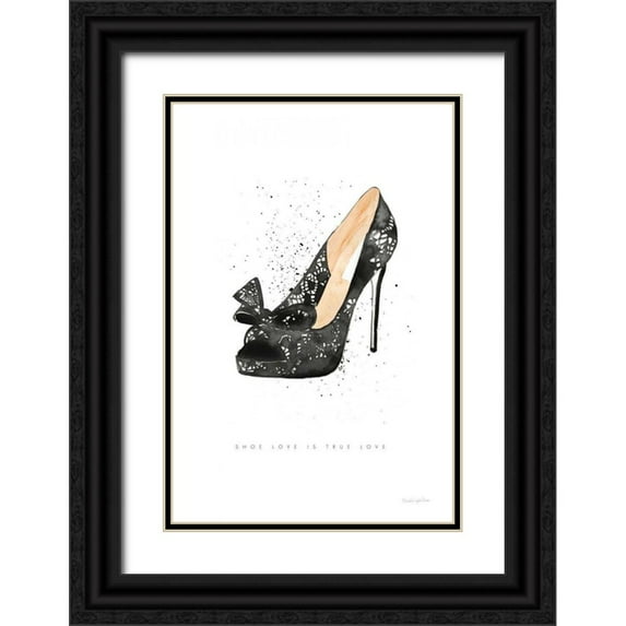 Charro, Mercedes Lopez 13x18 Black Ornate Wood Framed with Double Matting Museum Art Print Titled - Stiletto Style IV