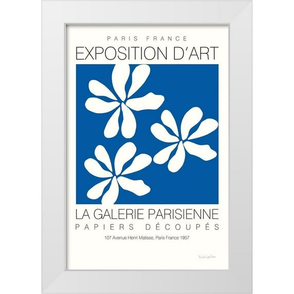 Charro, Mercedes Lopez 13x18 White Modern Wood Framed Museum Art Print Titled - Fleurs de Matisse I
