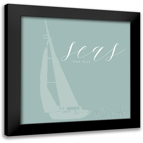 Charro, Mercedes Lopez 15x15 Black Modern Framed Museum Art Print Titled - Seas the Day