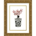thumbnail image 1 of Charro, Mercedes Lopez 17x24 Gold Ornate Wood Framed with Double Matting Museum Art Print Titled - Geometric Vases III, 1 of 4