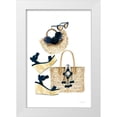 thumbnail image 1 of Charro, Mercedes Lopez 17x24 White Modern Wood Framed Museum Art Print Titled - Beach Glam I Navy, 1 of 4