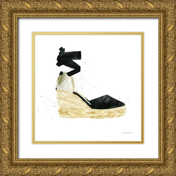 Charro, Mercedes Lopez 20x20 Gold Ornate Wood Framed with Double Matting Museum Art Print Titled - Beach Glam VI No Words