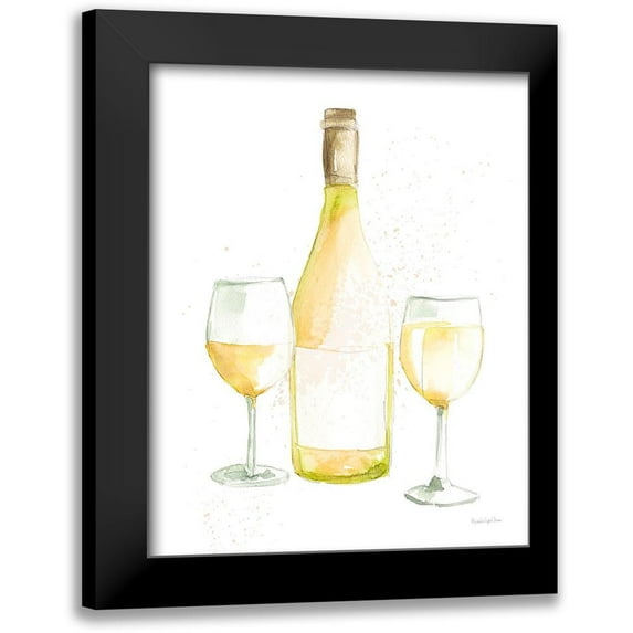 Charro, Mercedes Lopez 20x24 Black Modern Framed Museum Art Print Titled - Pop the Cork II White Wine