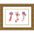 thumbnail image 1 of Charro, Mercedes Lopez 24x17 Gold Ornate Wood Framed with Double Matting Museum Art Print Titled - Decked Out Stockings, 1 of 4