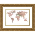 thumbnail image 1 of Charro, Mercedes Lopez 32x23 Gold Ornate Wood Framed with Double Matting Museum Art Print Titled - Passport to the World, 1 of 4