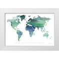thumbnail image 1 of Charro, Mercedes Lopez 32x23 White Modern Wood Framed Museum Art Print Titled - Passport to the World Blue, 1 of 4