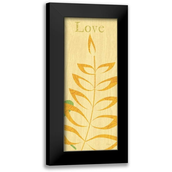 Charron, Veronique 10x18 Black Modern Framed Museum Art Print Titled - Nature Trio - Love