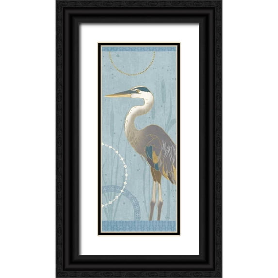 Charron, Veronique 10x18 Black Ornate Wood Framed with Double Matting Museum Art Print Titled - By the Shore V
