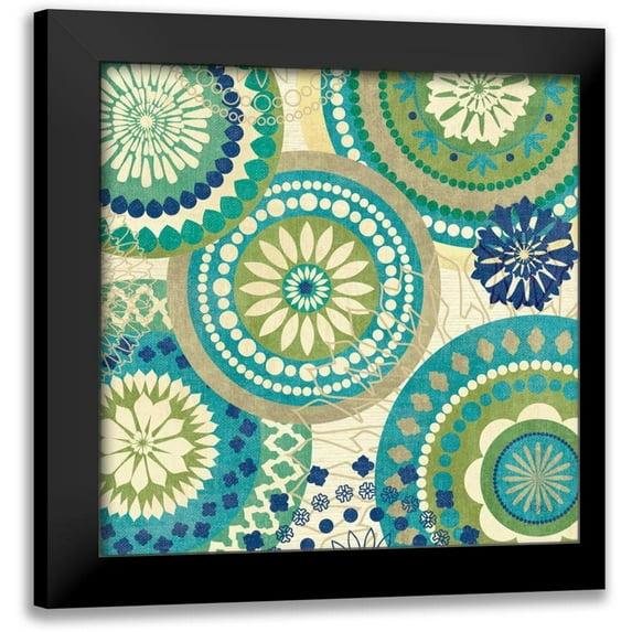 Charron, Veronique 12x12 Black Modern Framed Museum Art Print Titled - Floral Mix I