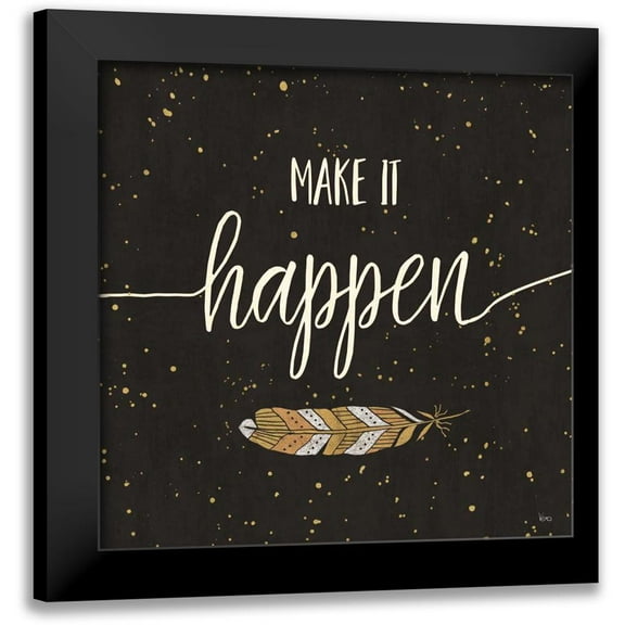 Charron, Veronique 12x12 Black Modern Framed Museum Art Print Titled - Follow your Dreams II